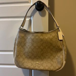 Coach hobo bag in signature C’s and matching wallet